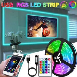 USB RGB LED лента за телевизор, 2 m, со Bluetooth