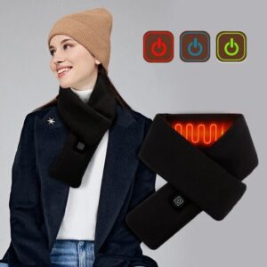 Загреван зимски шал со напојување од power bank