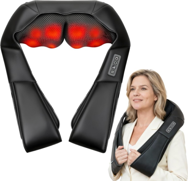 Шијацу масажер за врат и рамена со греење