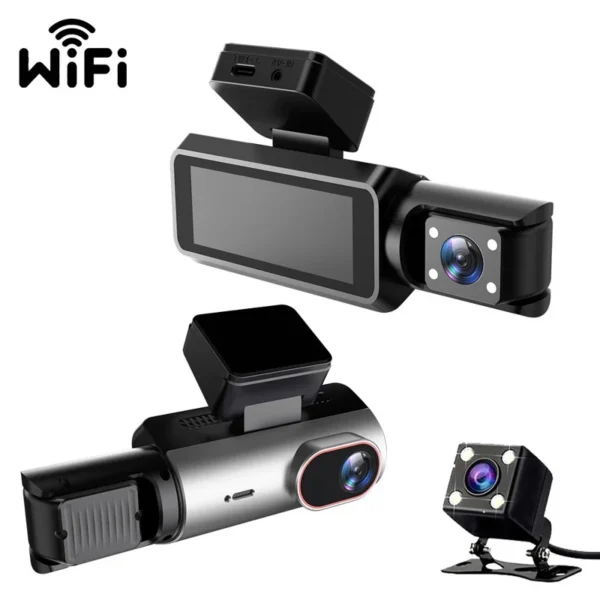 Двојна Full HD 1080P авто камера со WiFi