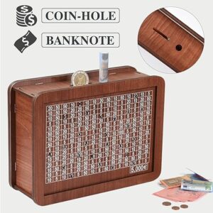 Дрвена касичка со бројач и цели за заштеда