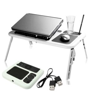 Преклоплива масичка за лаптоп E-Table со вентилатори