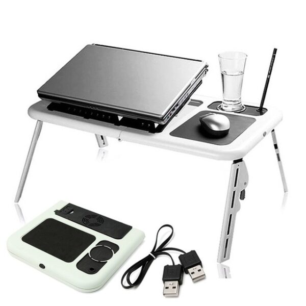 Преклоплива масичка за лаптоп E-Table со вентилатори