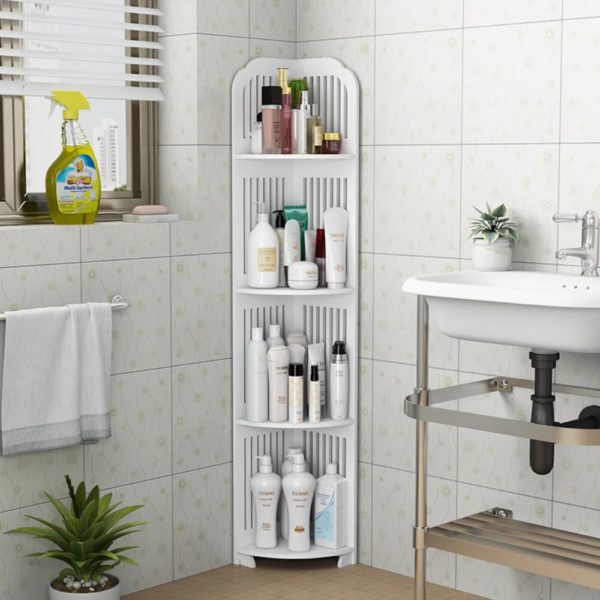 Аголна полица за бања со повеќе нивоа, 28 × 120 cm