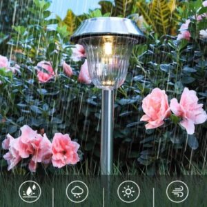 Соларна LED светилка за двор и патека, 40 cm