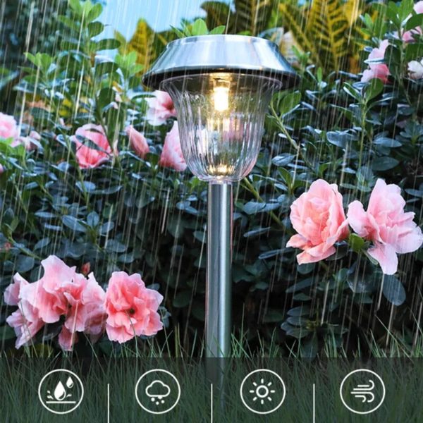 Соларна LED светилка за двор и патека, 40 cm